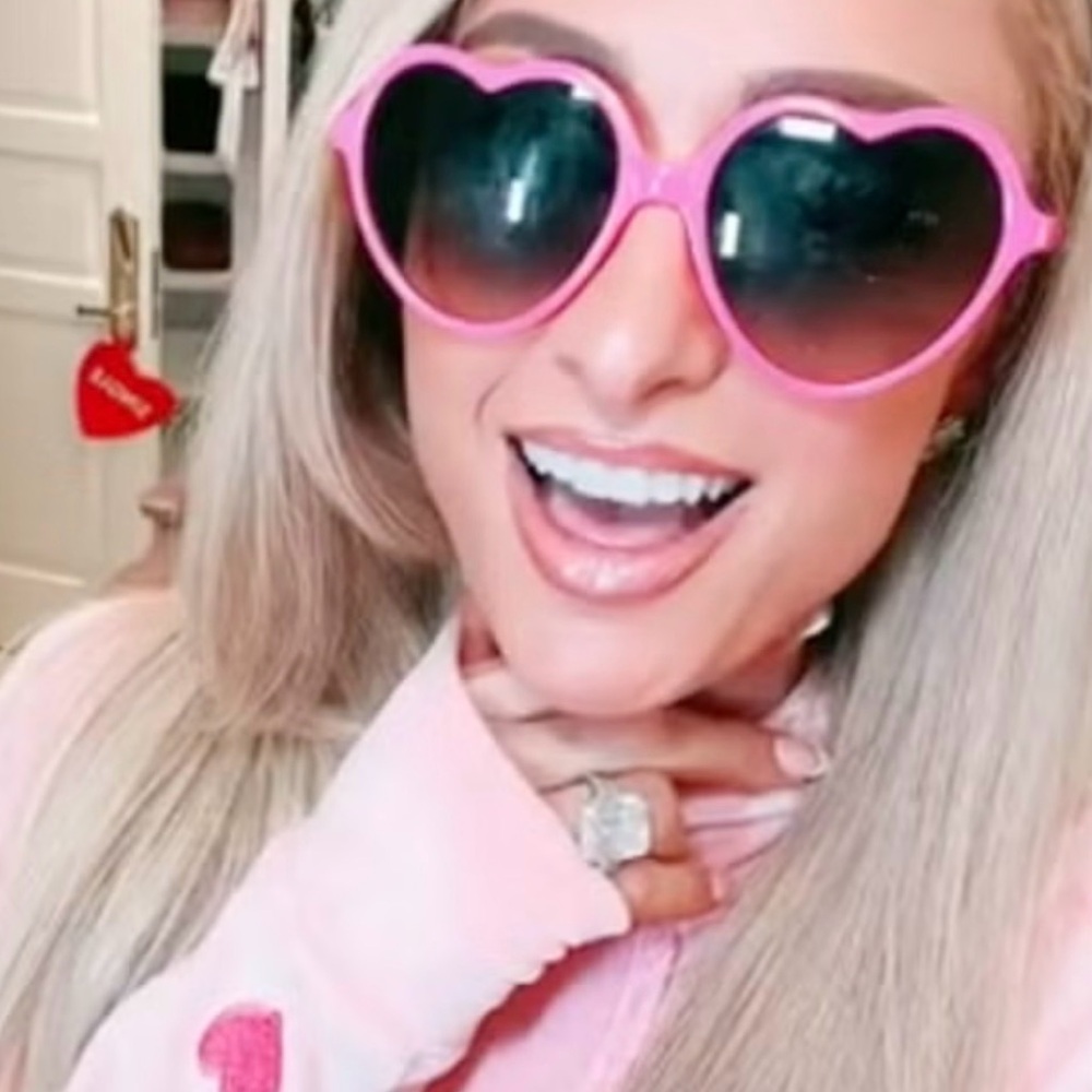 Pink Heart Sunglasses